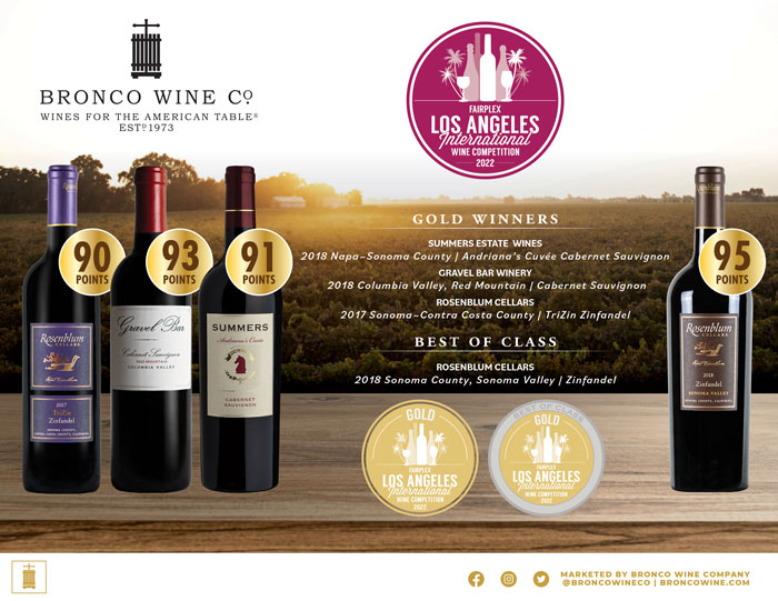 BWC 2022 LA International Wine Competition accolade sheet Sample