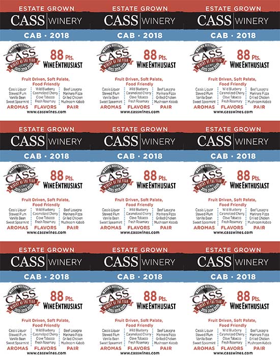Preview Cass 2018 Cabernet Sauvignon shelf talker PDF