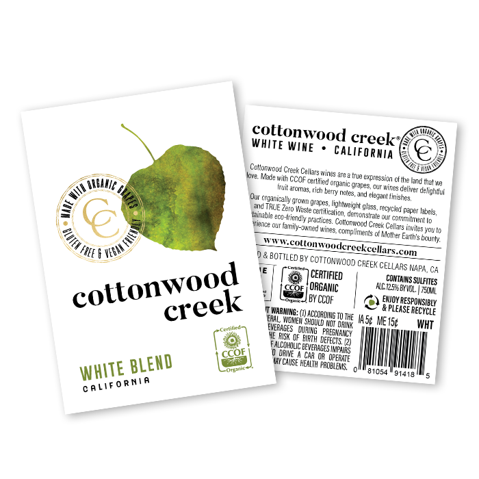 Cottonwood Creek White Blend Label Images