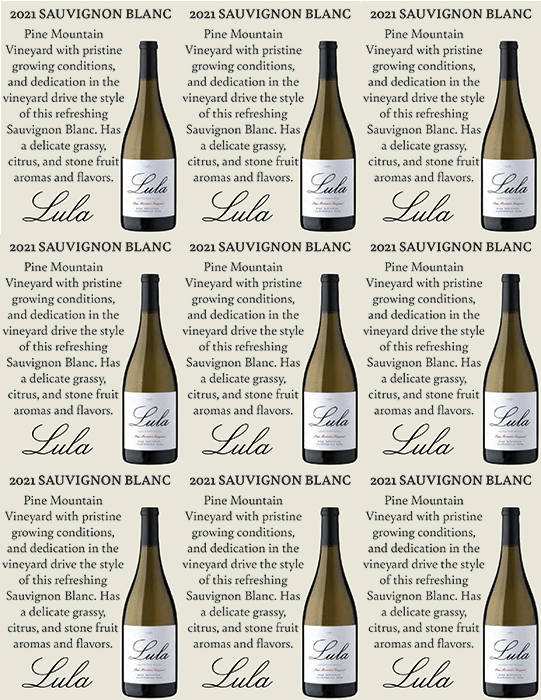 Lula Sauvignon Blanc Shelf Talker 9up PDF