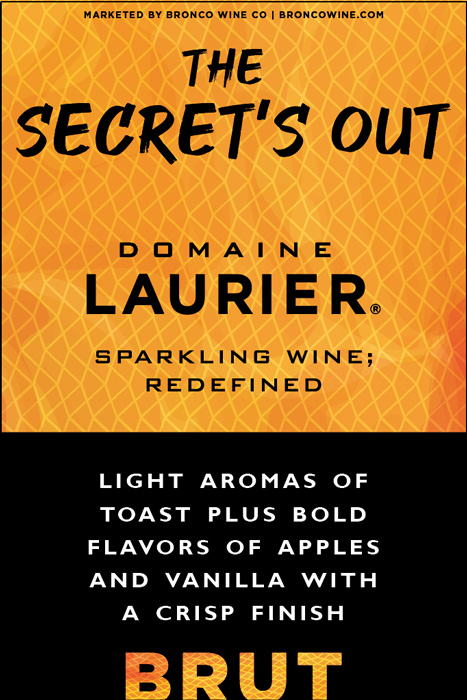 domaine laurier brut table tent sample