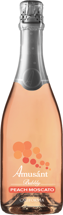 Amusant by allure peach bubbly moscato bottle sample