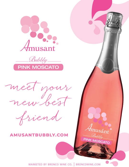 amusant by allure pink moscato shelf talker sample
