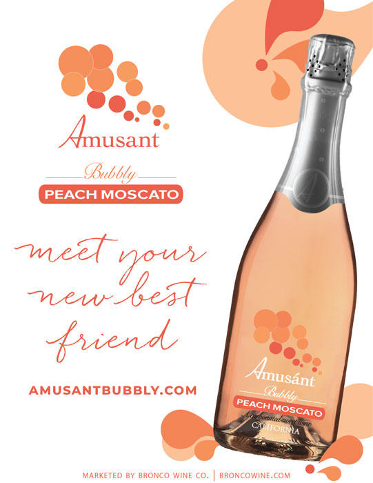 amusant by allure peach moscato shelf talker sample