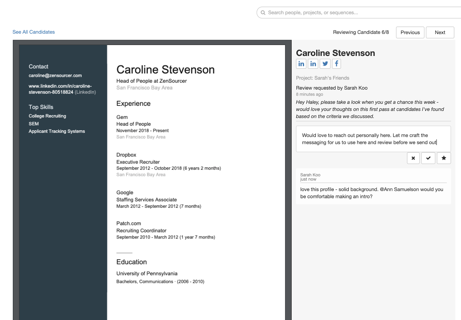 HM Review for Recruiter Hiring Manager Collaboration