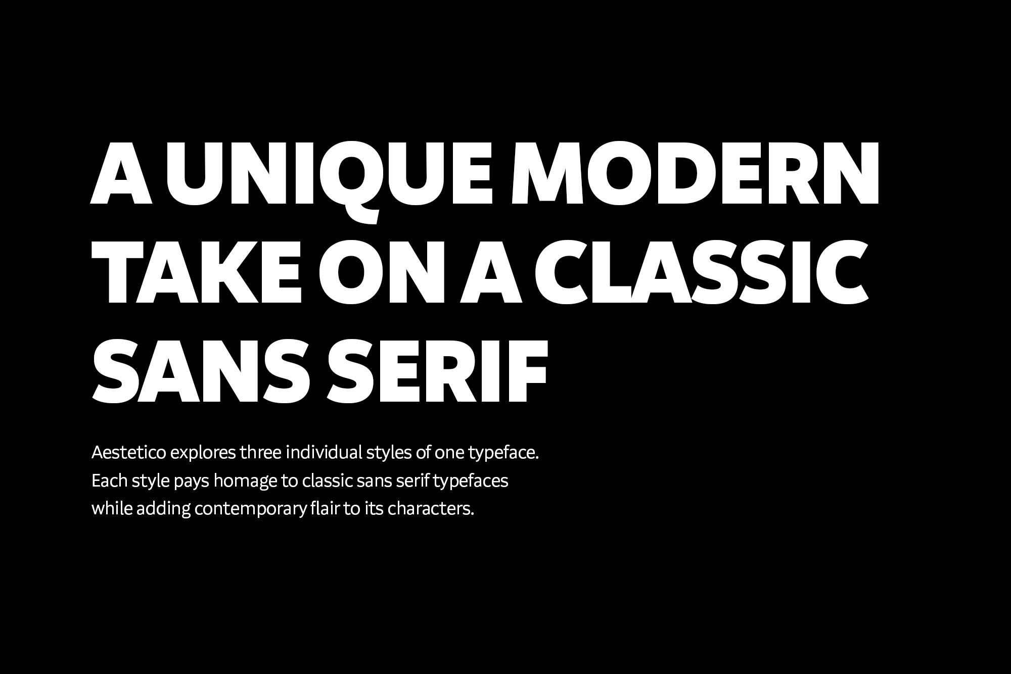 Aestetico: A Modern Take On A Classic Sans Serif