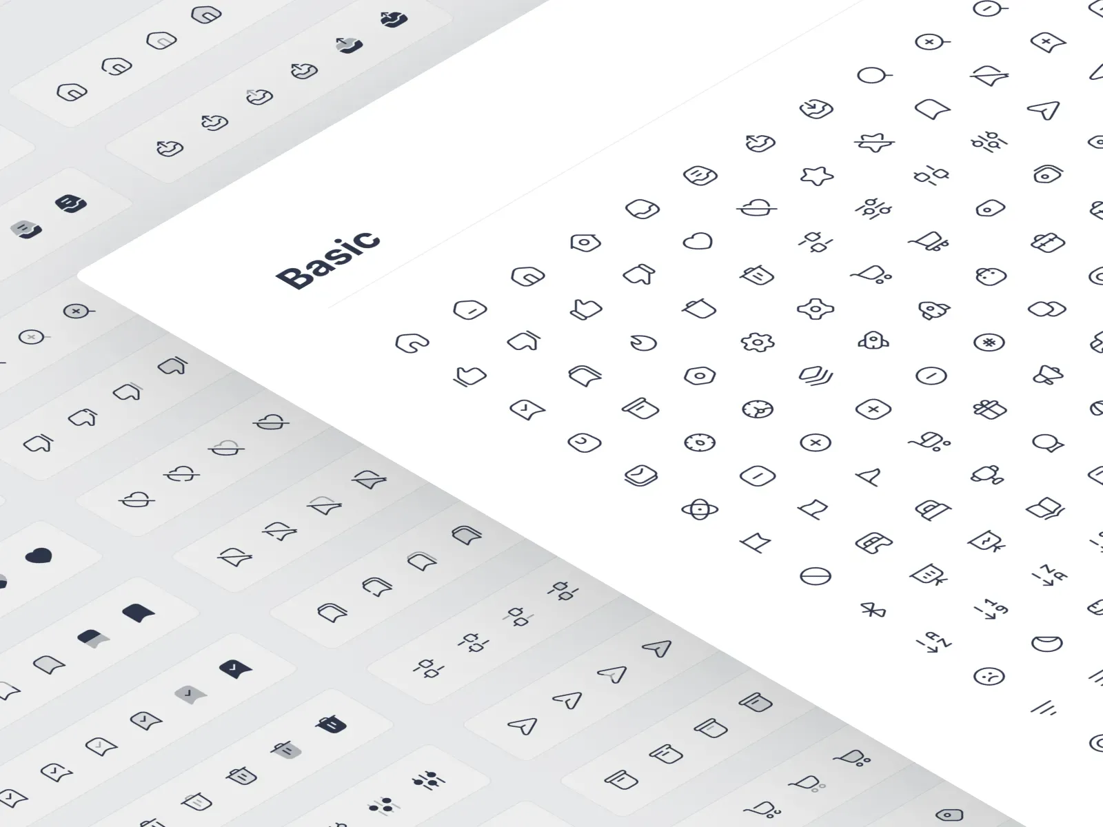 2 pages from the Anron Icons file: one contains all component variants, and the second one contains only icons in a Line style