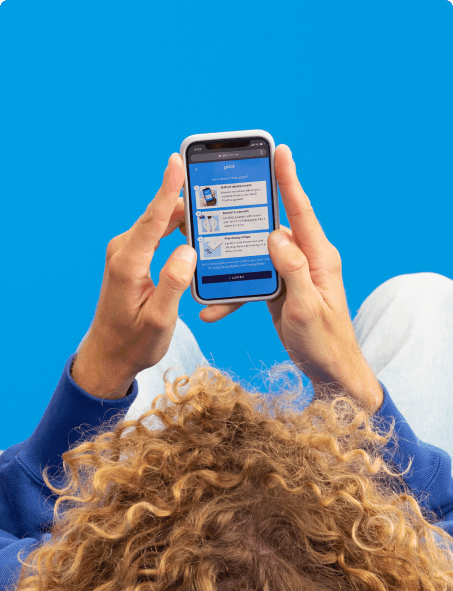 Pilot customer on their phone