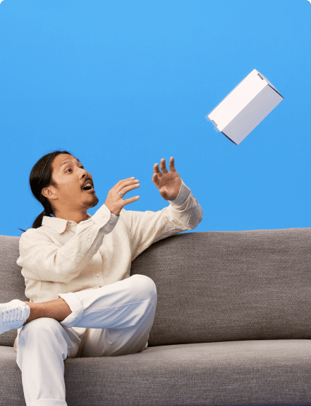 A Pilot customer catching a treatment box