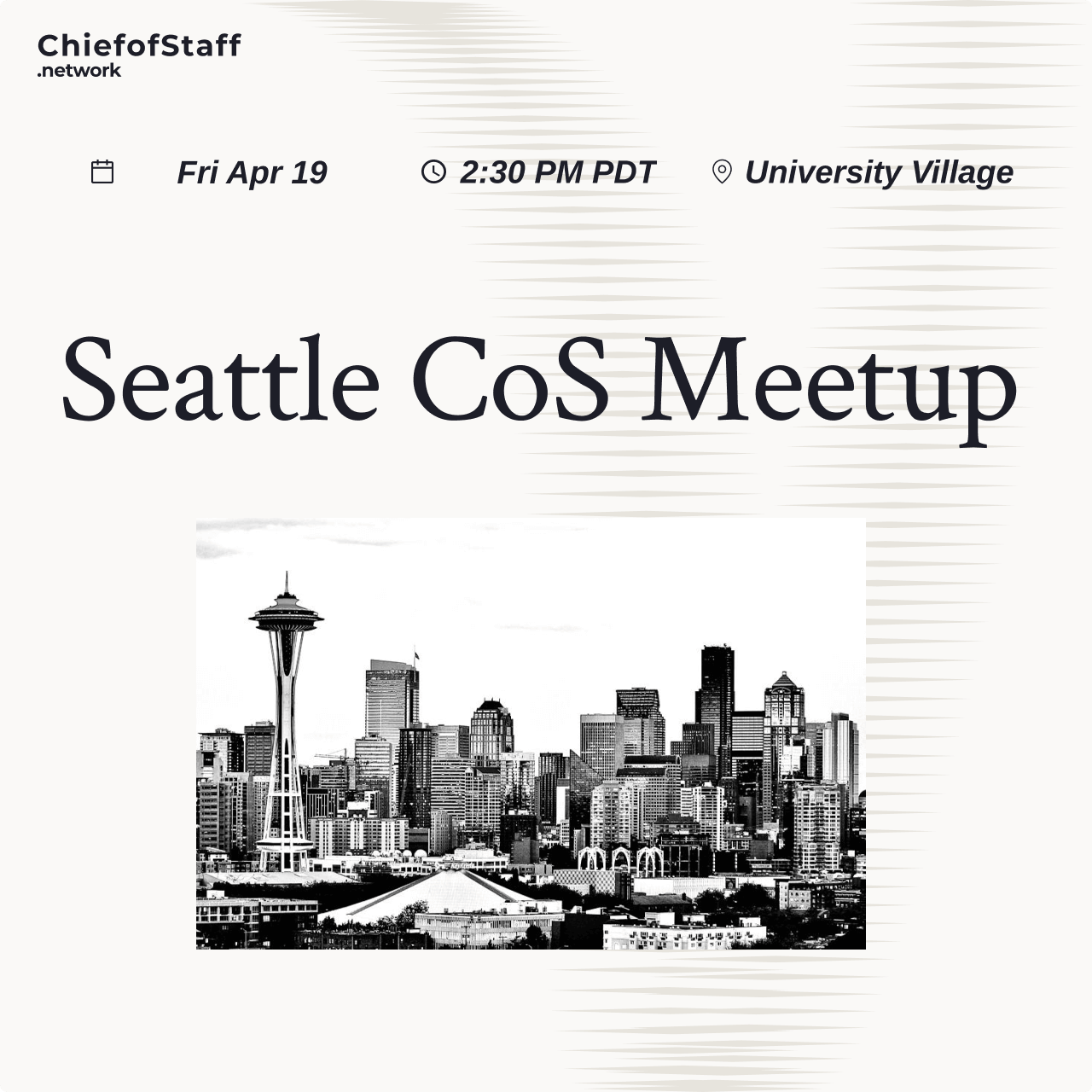 Seattle CoS Meetup (Fri 4/19)