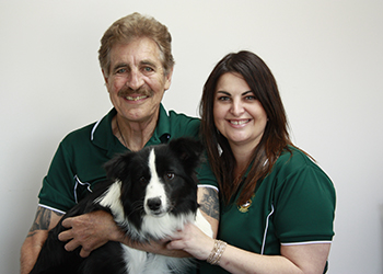Kevin, Lisa and Luna the dog from The Roof & Wall Doctor - Metal Roofing & Guttering Services