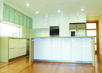 Newly renovated kitchen with island bench