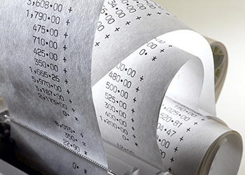 Calculator print out for tax time
