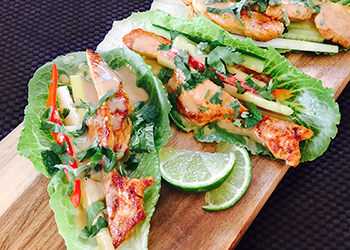 Satay Chicken Salad Cups