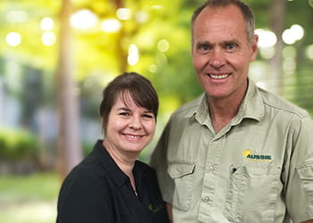 Odette and Kirk from Aussie Outdoor Wanneroo - Outdoor Blinds & Shutters