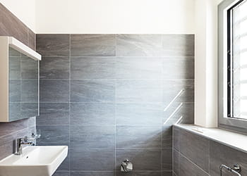 Modern grey bathroom tiles