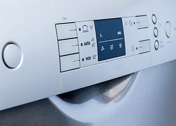 Front panel of a dishwasher