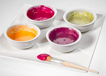 4 pots of edible paint