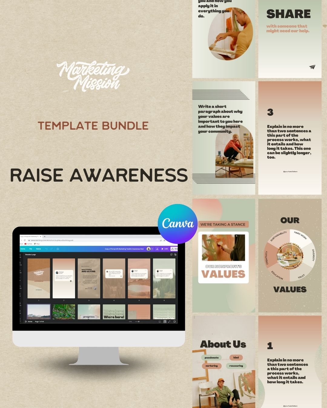 Reels Canva Templates for Awareness Building for Nonprofits Marketing