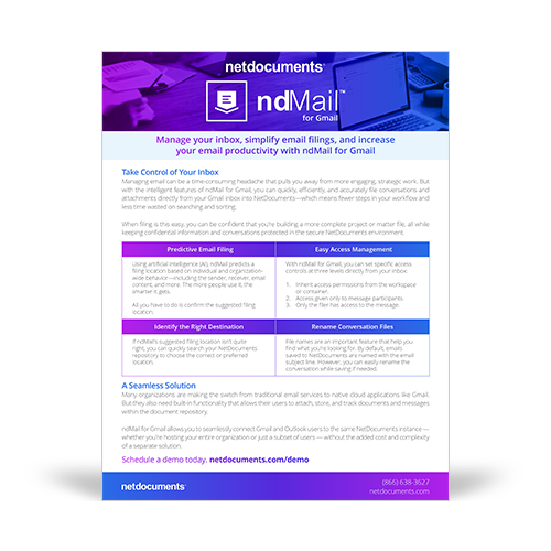 Graphic for NdMail for Gmail integration announcement.