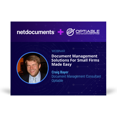 [Watch] Document Management for Small Firms Made Easy NetDocuments