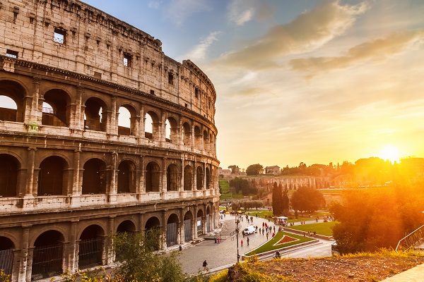 Coliseum At Sunset