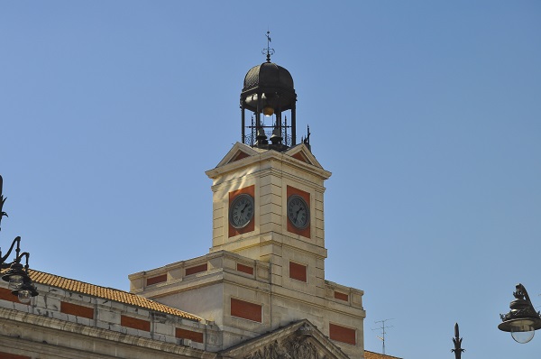 Puerta del Sol Clock In Madrid