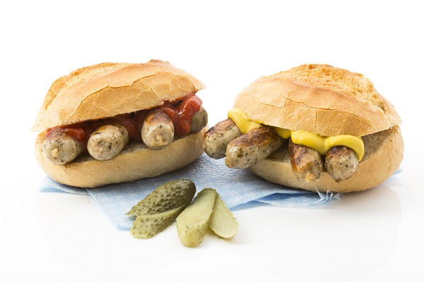 Bratwursts In A Roll