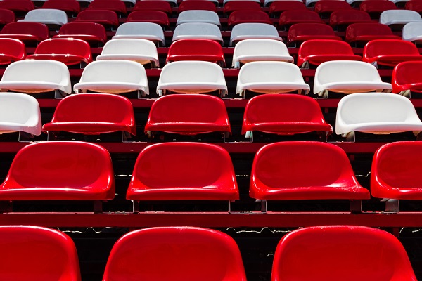 Red and White Football Seats