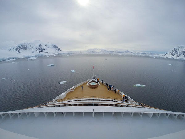 View Of Antarctica From Seabourn Ship Bow