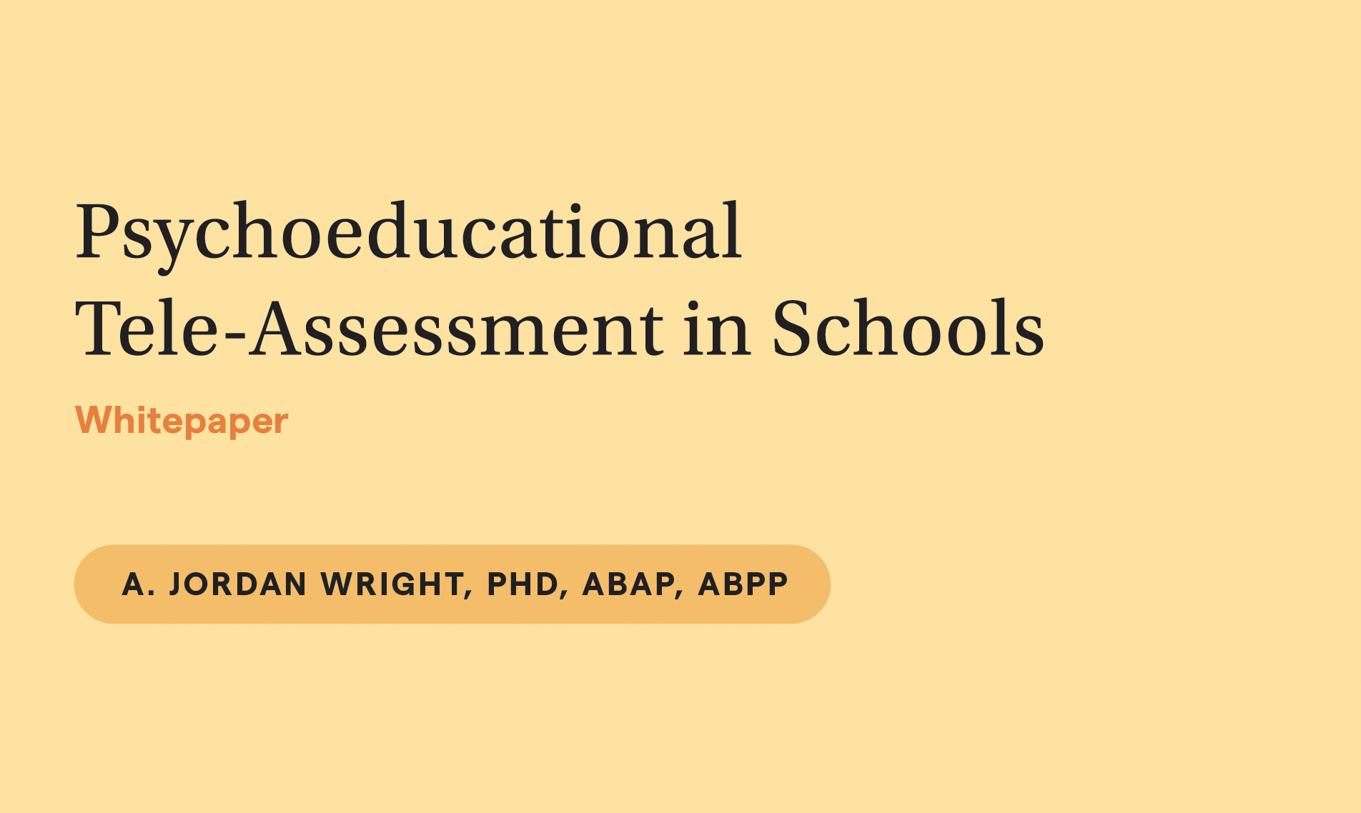 Whitepaper: Psychoeducational Tele-Assessments for Schools — Parallel ...