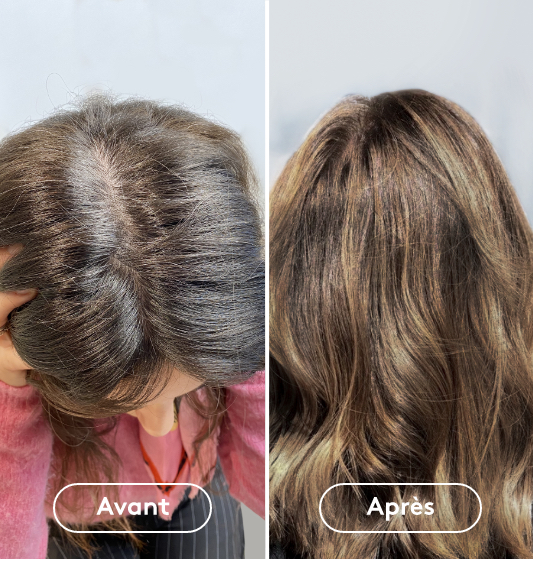 balayage pour cacher cheveux blancs
