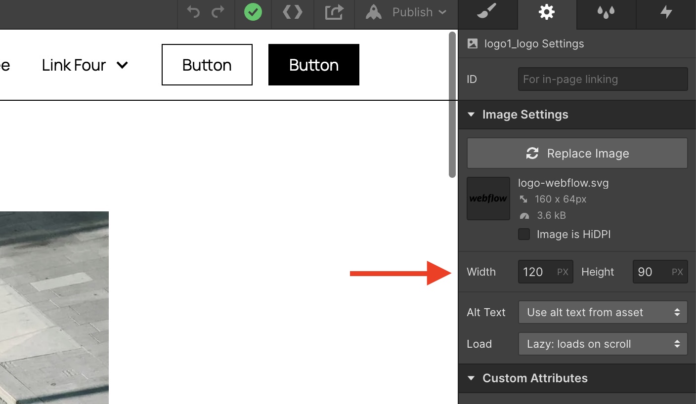 Eine feste Höhe und Breite für Bilder im Webflow Designer vergeben