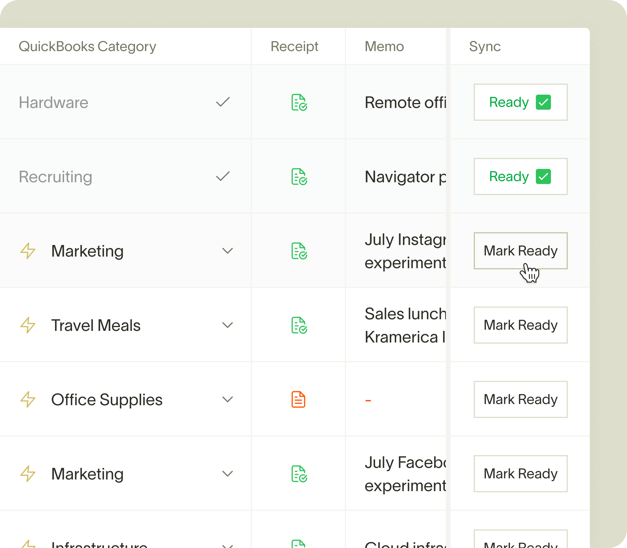 Ramp Quickbooks Integration