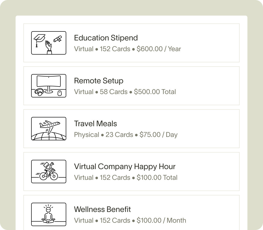 Interface of Receipts on Ramp