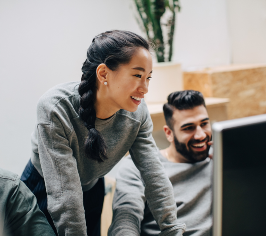 Employees Collaborating