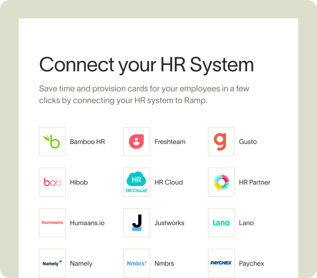 Ramp connect your hr system