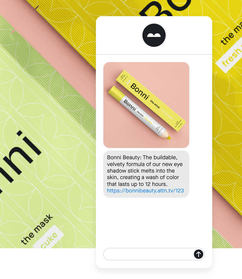 Bonni beauty eye shadow promotion text message