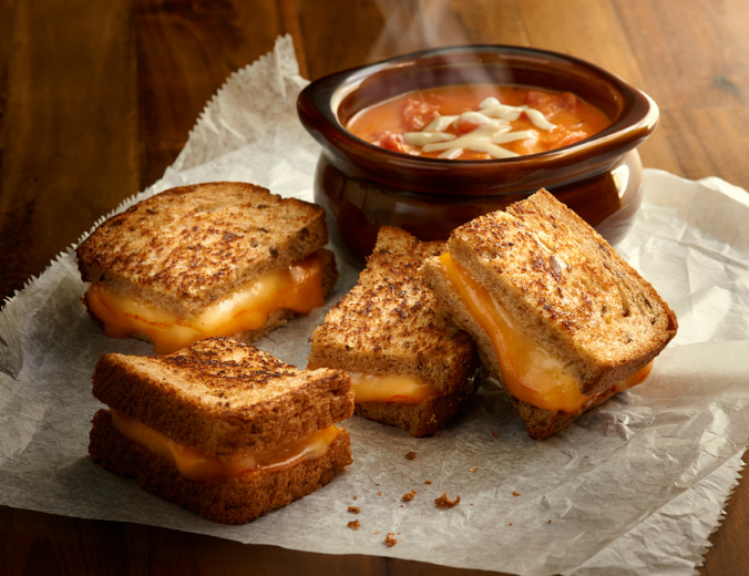 Grilled cheese and tomato soup