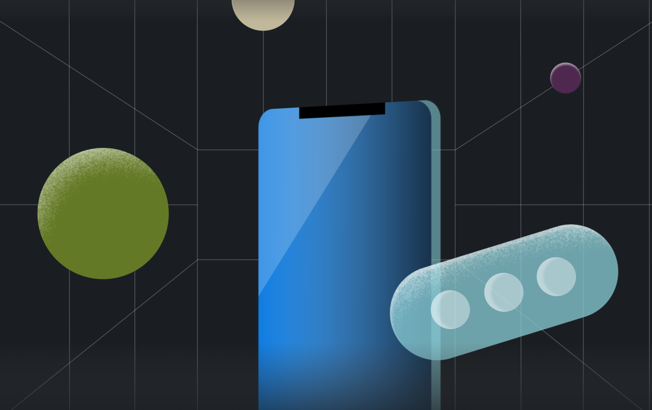 abstract phone and text bubble