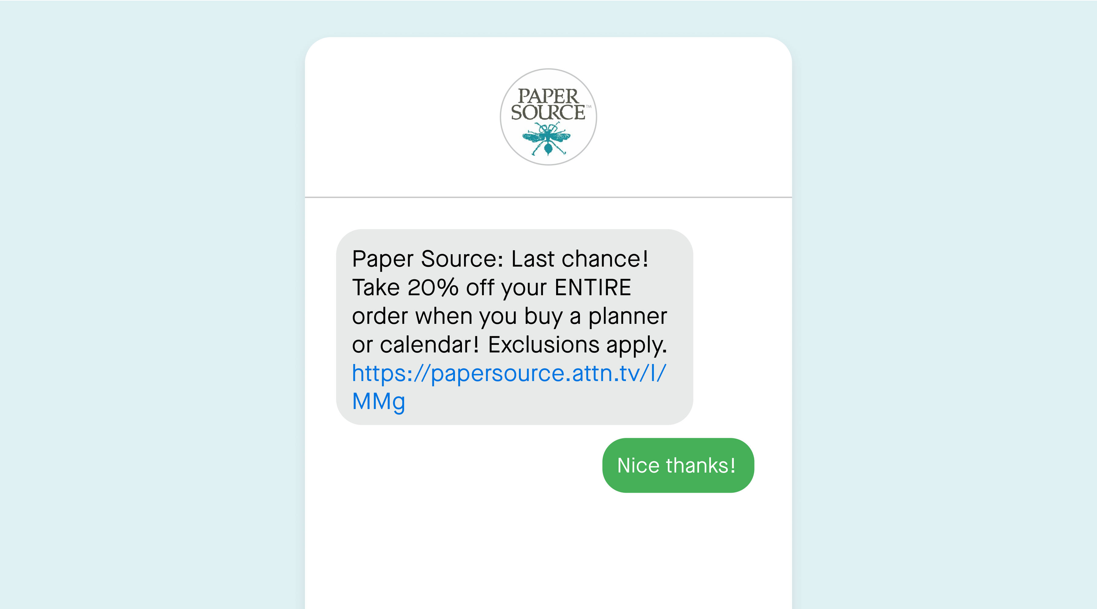 Paper source planner offer