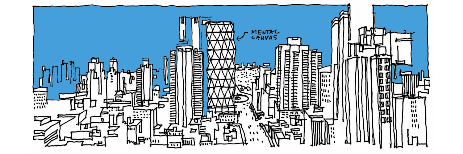 Mental Canvas illustration in hearst tower
