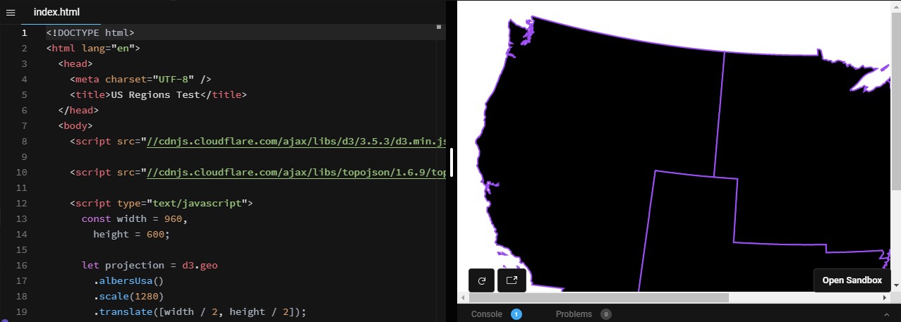 us regions visualization with geodata