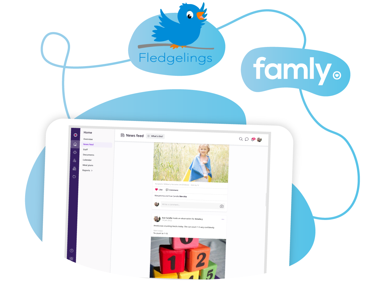 Fledglings Day Nursery and Famly logo