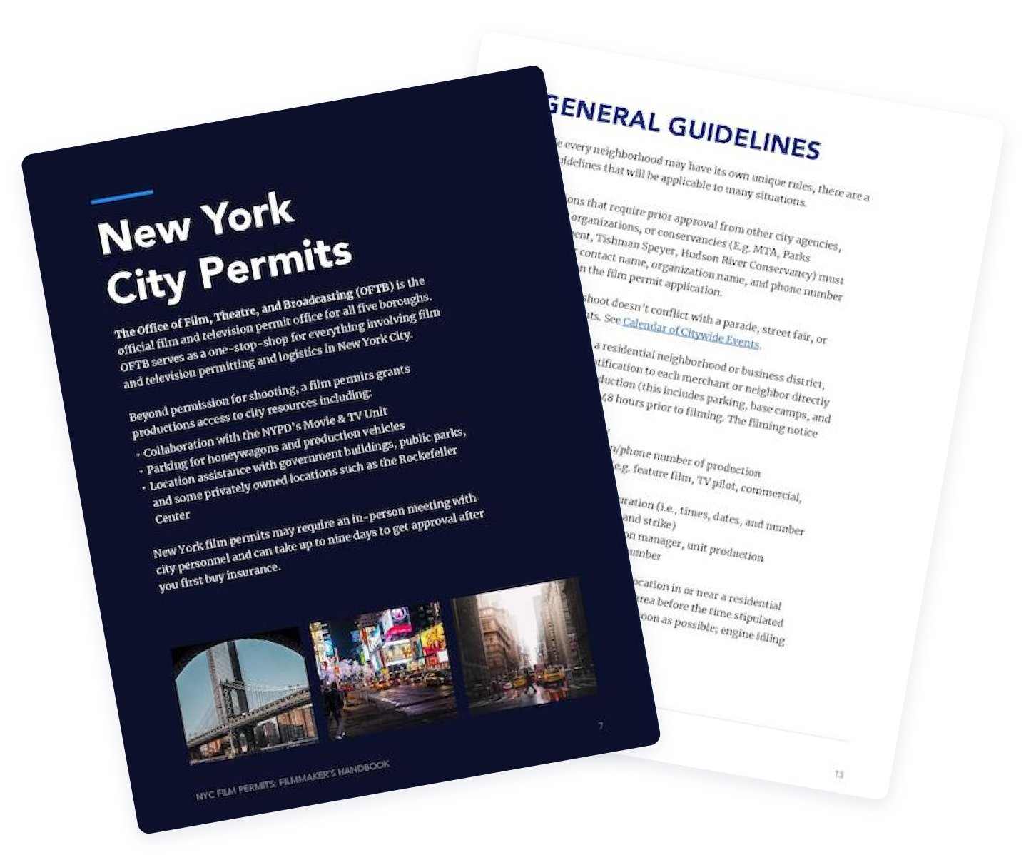 Producer's Guide NYC Film Permits Wrapbook