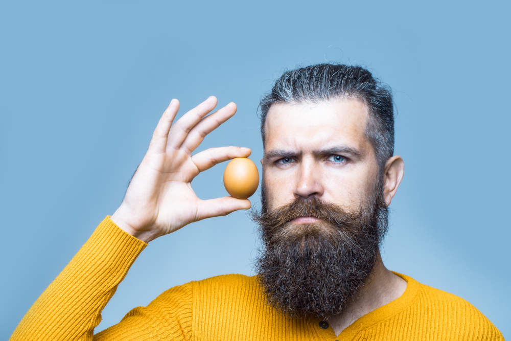 man with egg