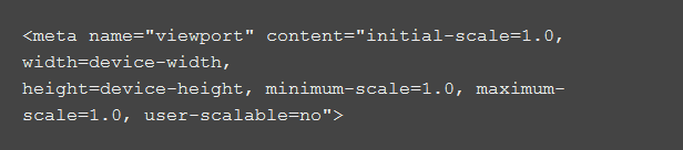 Meta Viewport Tag