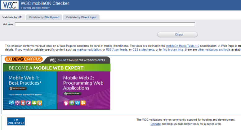 W3C MobileOK Checker