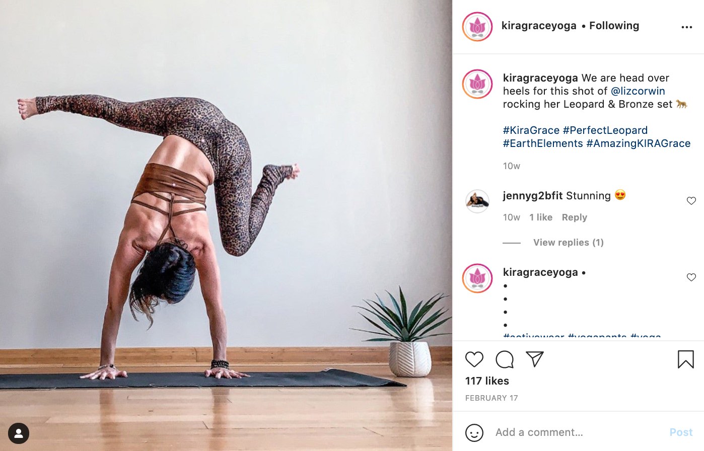 kiragrace UGC on instagram post