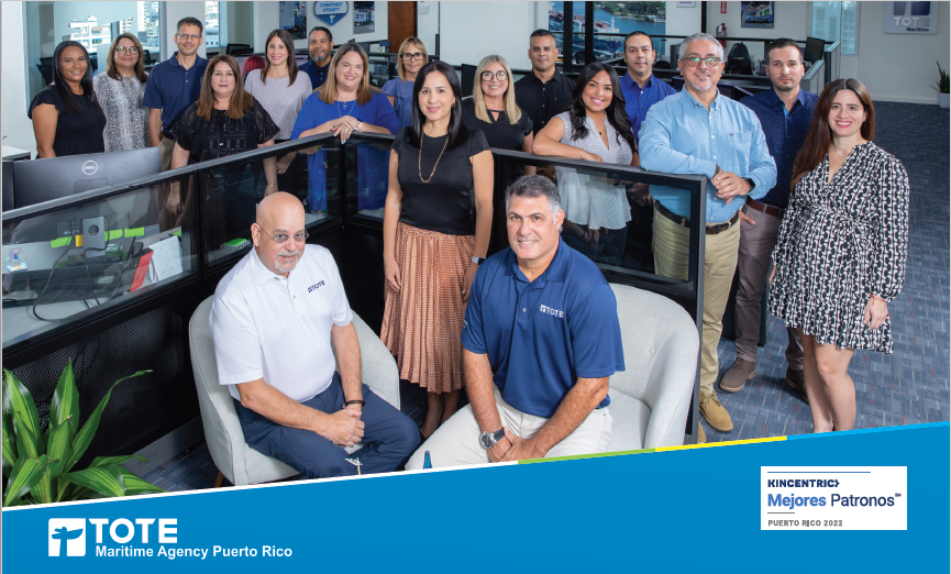 TOTE Maritime Agency Puerto Rico receives first place distinction in